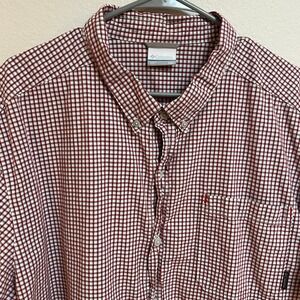 Columbia short sleeve button down plaid outdoor shirt XXL